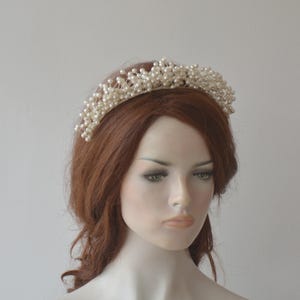 Pearl Wedding Tiara: Bridal Hair Crown Headpiece