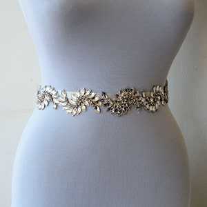 Sparkling Crystal Bridal Belt - Wedding Dress Sash