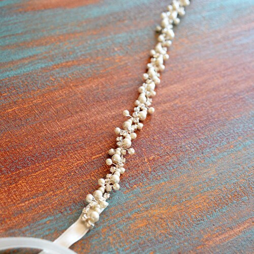 pearl wedding belts