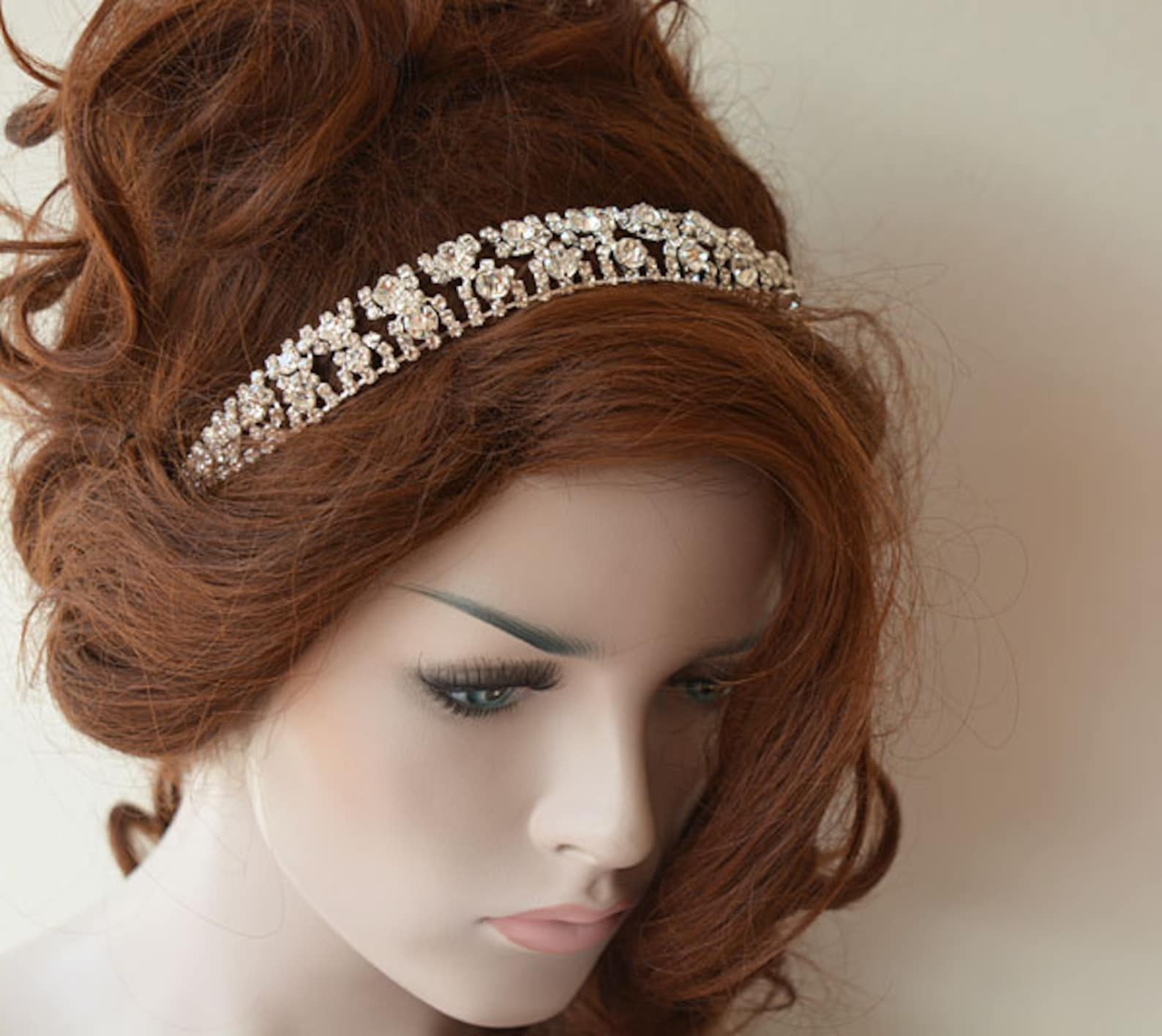 Bridal Hair Accessories Rhinestone Wedding Headband Etsy