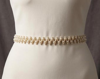 Pearl Waist Belt, Wedding Belt For Dress