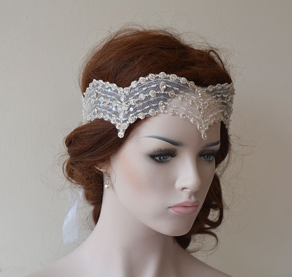 Wedding Lace Headband Wedding Hair Accessories For Bride | Etsy