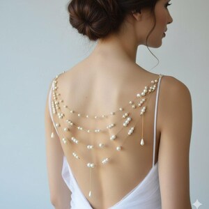 sachin and babi light blue dress Hand-studded Sashes Imitation Pearl Waist Chain Wedding Jewelry – NZ Bridal main image 0