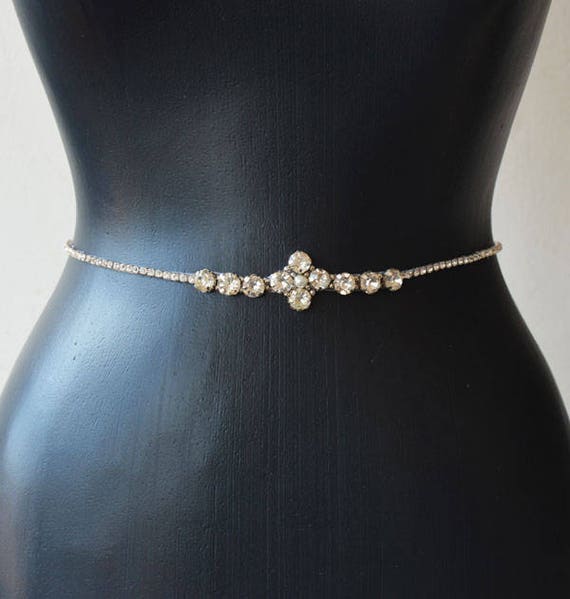 Rhinestone Bridal Belt: Handmade Satin Ribbon Wedding Dress  display picture 2