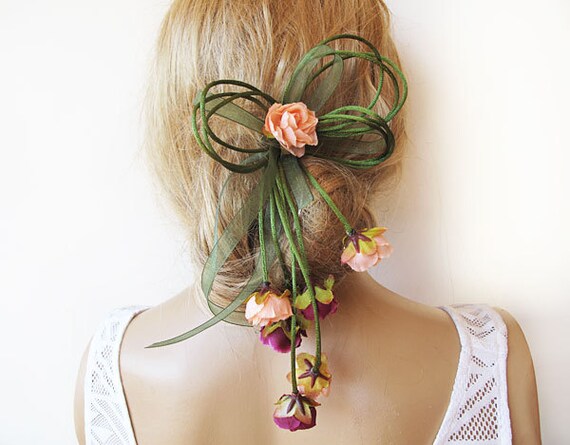 Wedding Flower Hair Combs Wedding Hair Accessories Bridal Etsy