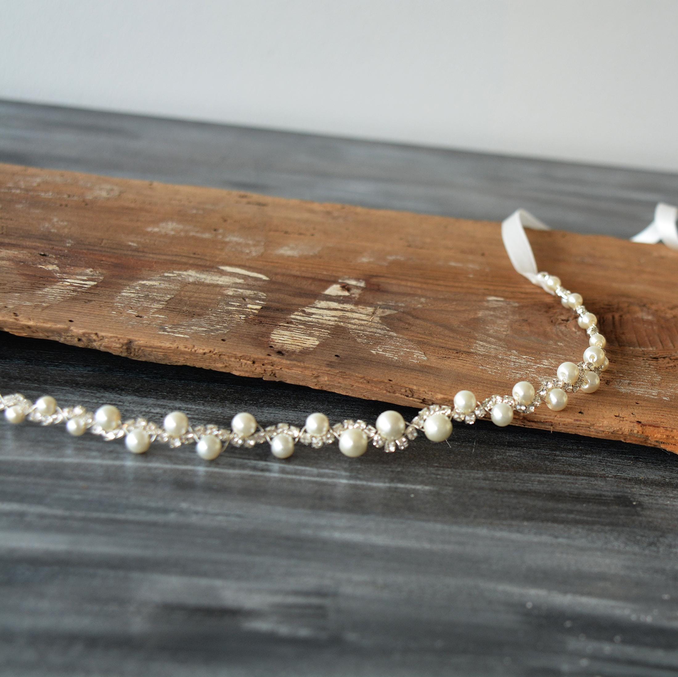 Easedaily Accessorio Per Capelli Da Sposa Con Fiori E Perle