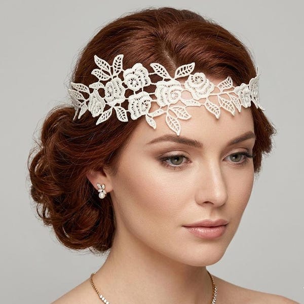 Spitze Hochzeit Kopfschmuck: Braut Haarschmuck