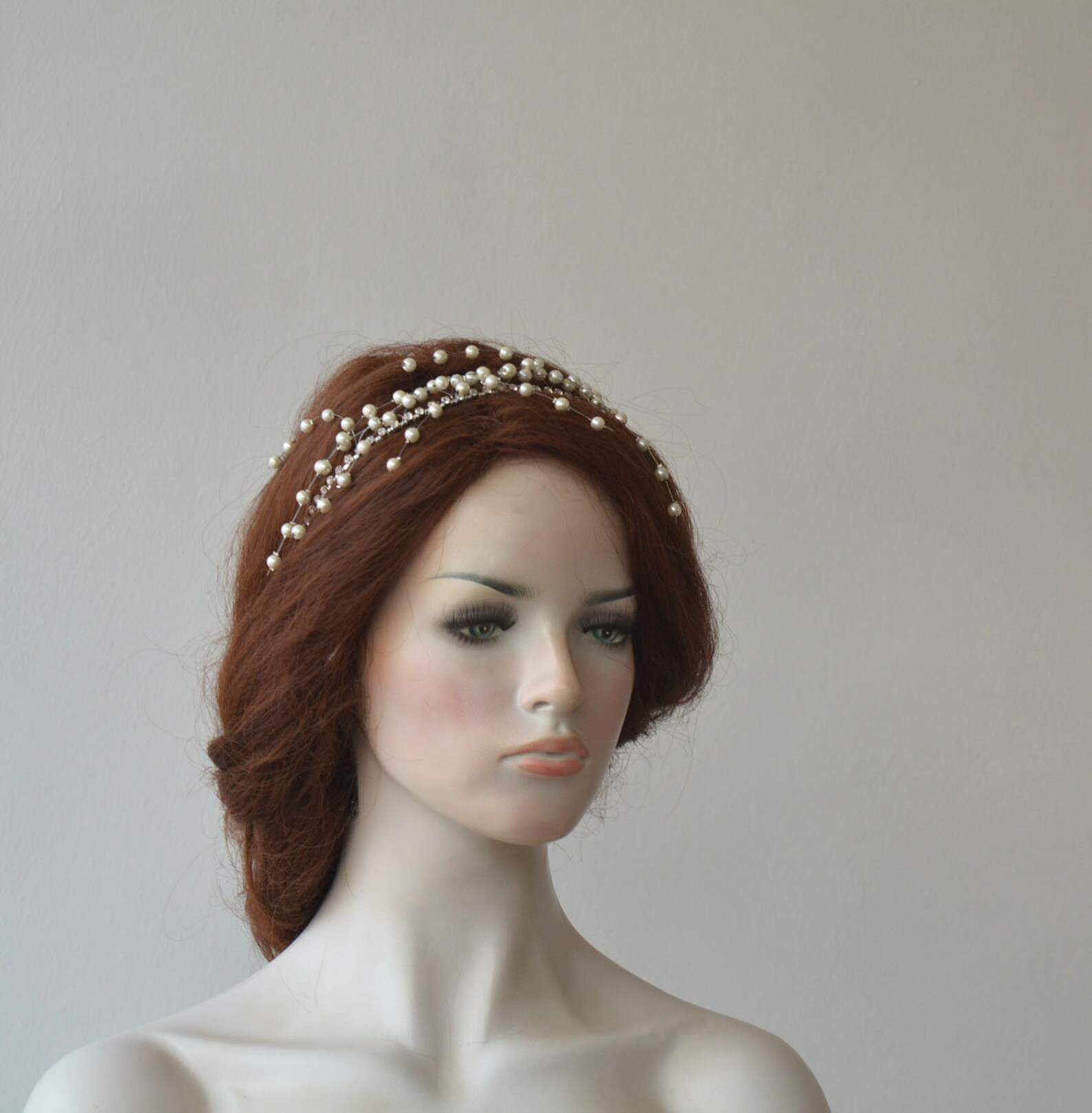 Pearl Bridal Hair Crown for Weddings Crystal Wedding Crown Etsy