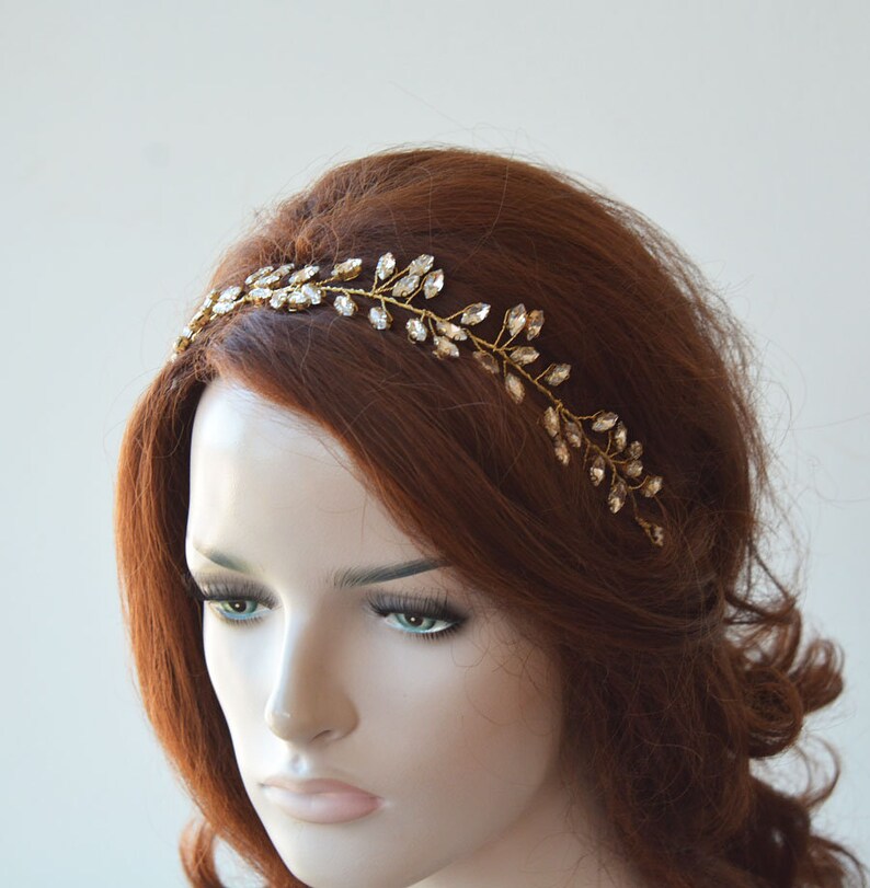 Wedding Headband Crystal Bridal Headpiece for Bride Hair Etsy