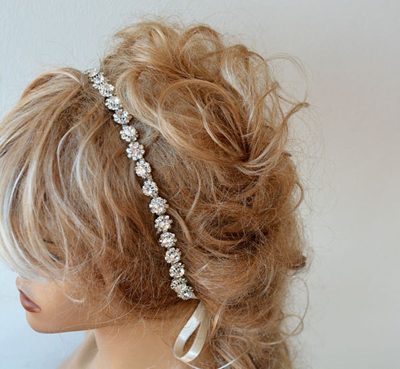 Wedding Rhinestone Headband Bridal Rhinestone Hair Piece Etsy