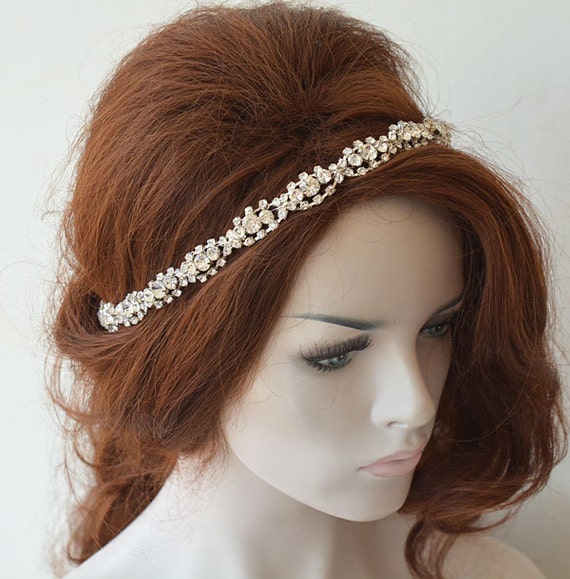 Rhinestone Wedding Headpiece, Bridal Crystal Hair Piece  display picture 1