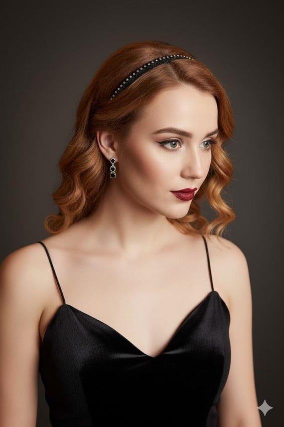Black Lace Wedding Hair Accessories, Bridesmaid Headpiece, Prom Hair Style Black Lace Wedding Hair Accessories, Bridesmaid Headpiece, Prom Hair Style