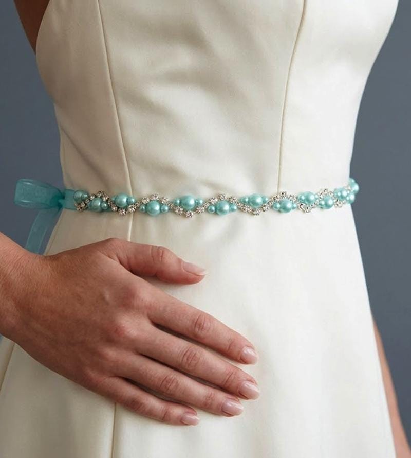 mint green sash for dress Amazon.com: 16 Pcs Sash Blank Satin Sash Mint Green Sash Party, Bride To Be Sash, Plain Sash, Diy Sash Sashes For Pageants, Birthday, Party, Graduation, Hen Party, Homecoming,Wedding, Custom Sashes : Tools