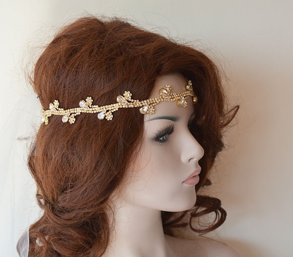 GORTIN Braut Stirnband Mit Strass & Sternen – Goldener Kopfschmuck Für Hochzeit & Festliche Anlässe