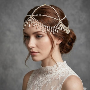 Handmade Pearl Bridal Headpiece – Vintage Style Wedding Hair Accessory