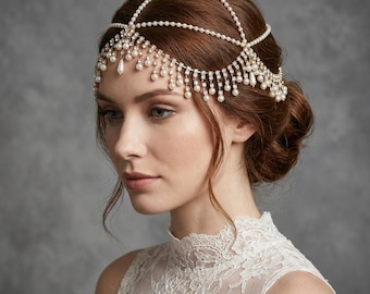 Handmade Pearl Bridal Headpiece – Vintage Style Wedding Hair Accessory