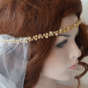 Rhinestone Crystal Bridal Headpiece, Wedding Hair Accessories for Bride image 2