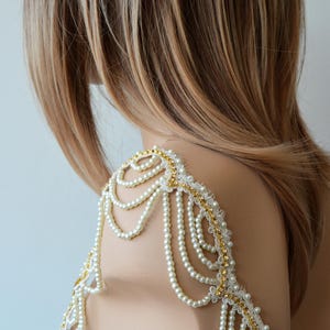 Wedding Dress Lace and Pearls Removable Straps