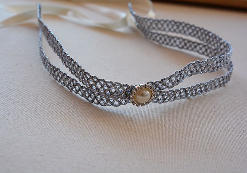 Silver Color Double Headband Unique Gifts For Women Hair image 4