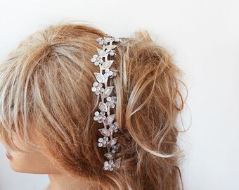 Silver Sparkly Headband, Silver Hair Accessories ,Silver Headband for women, Wedding  Headband,  Wedding Hair Accessories,  Bridal  Headband