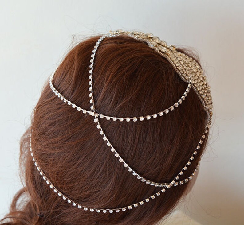 Wedding Accessories for Bride, Bridal Hair Piece, Crystal Headband, Rhinestone Headpiece, Bridal Hair Halo, Head Piece for Bride image 5