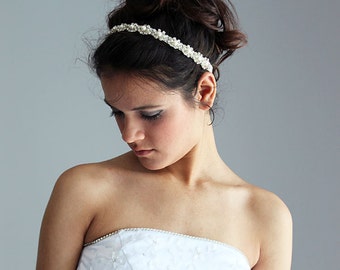 Pièce de cheveux de mariée en strass et perles, accessoire de cheveux de mariage