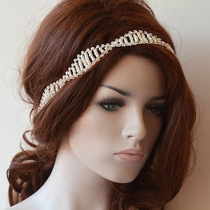 Pearl Bridal Hairband: Crystal Rhinestone Wedding Headpiece