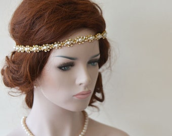 Pearl and Rhinestone Bridal Hair Accessory, Bridal Hair Jewelry
