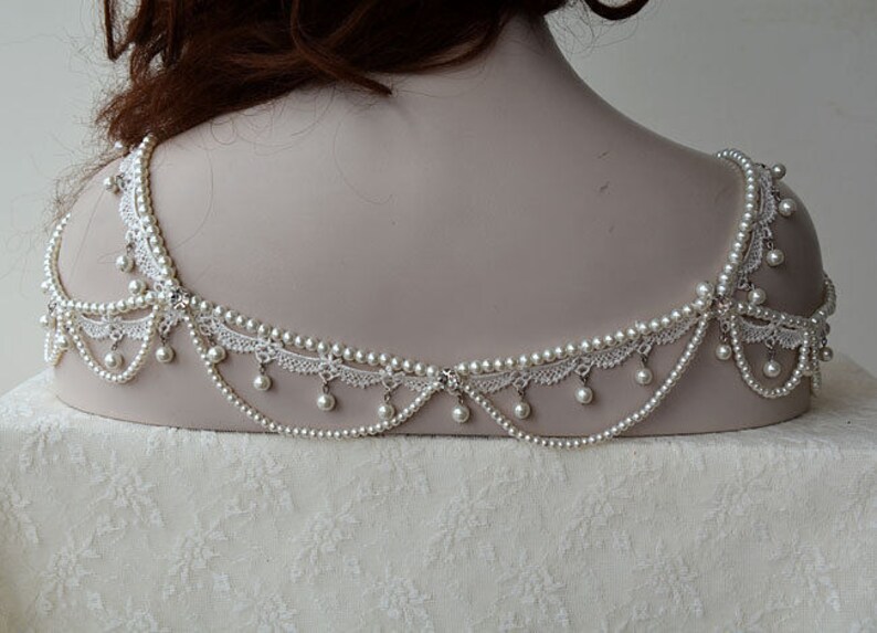 Lace Dress Shoulder Necklace Bridal Shoulder Necklace Etsy Lace Dress Shoulder Necklace Bridal Shoulder Necklace Etsy