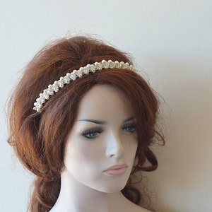 Pearl Tiara For Wedding, Bridal Hair Accessories, Bridesmaid Tiara