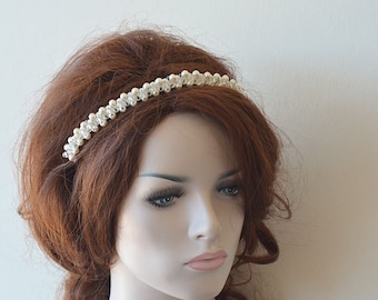 Pearl Tiara For Wedding, Bridal Hair Accessories, Bridesmaid Tiara