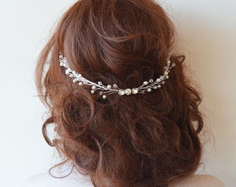 Strass und Perlen Hochzeit Haarschmuck, Braut Haarteil, Haarschmuck