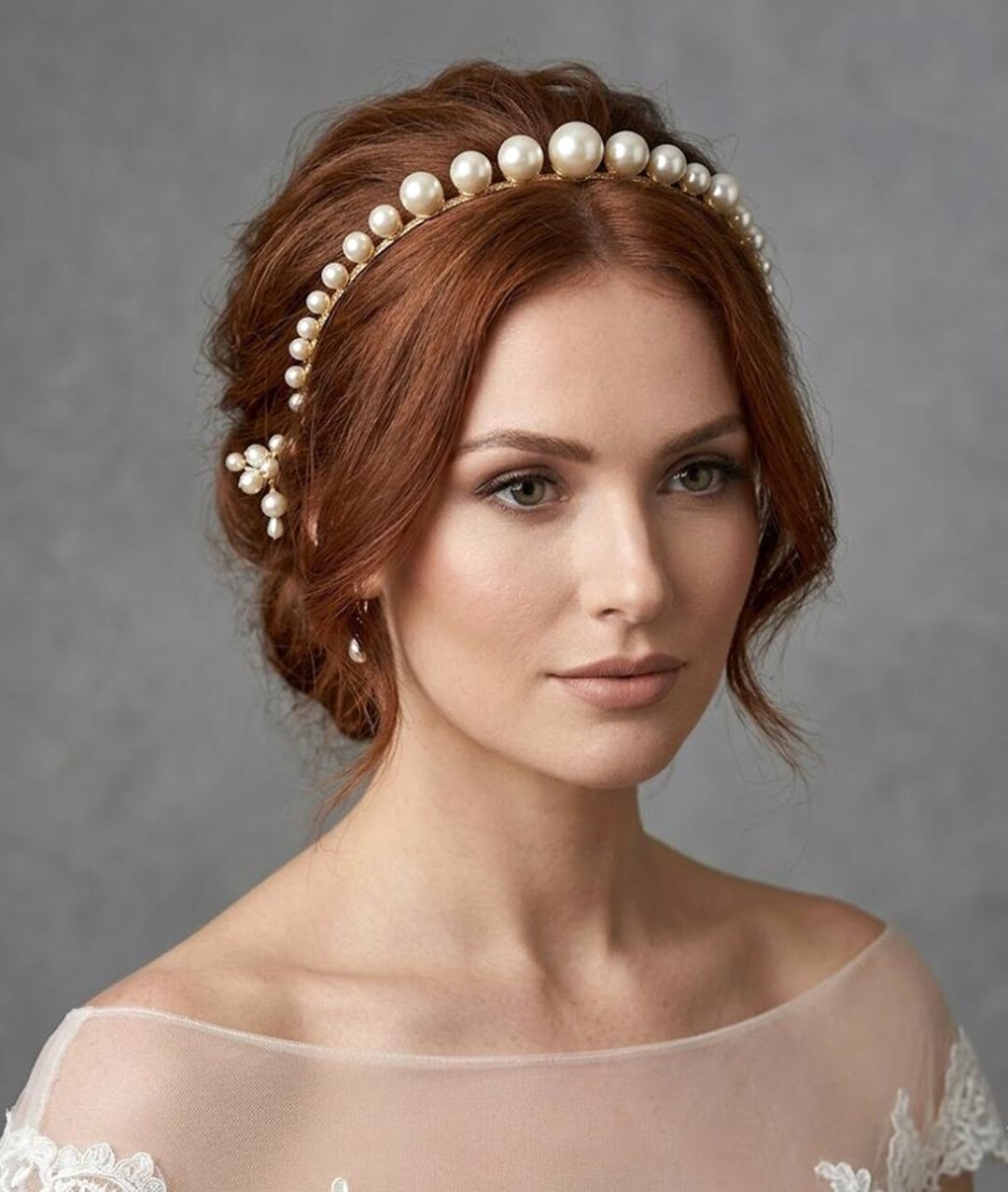 Vintage Pearl Crystal Silver Hair Tiara Wedding Bridal Crown Amazon.com: Princess Bridal Crowns Cubic Zirconia Teardrop  main image 4