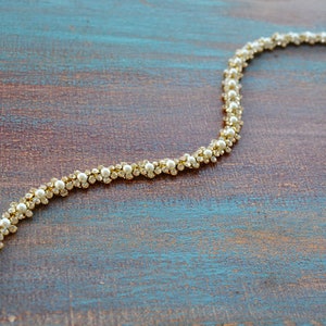 Rhinestone and Pearl Wedding Dress Sash,  Pearl Bridal Accessories for Dress gown belt