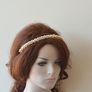 Pearl Tiara For Wedding, Bridal Hair Accessories, Bridesmaid Tiara
