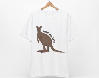 ホップポケットカンガルーユニセックスジャージー半袖Tシャツ