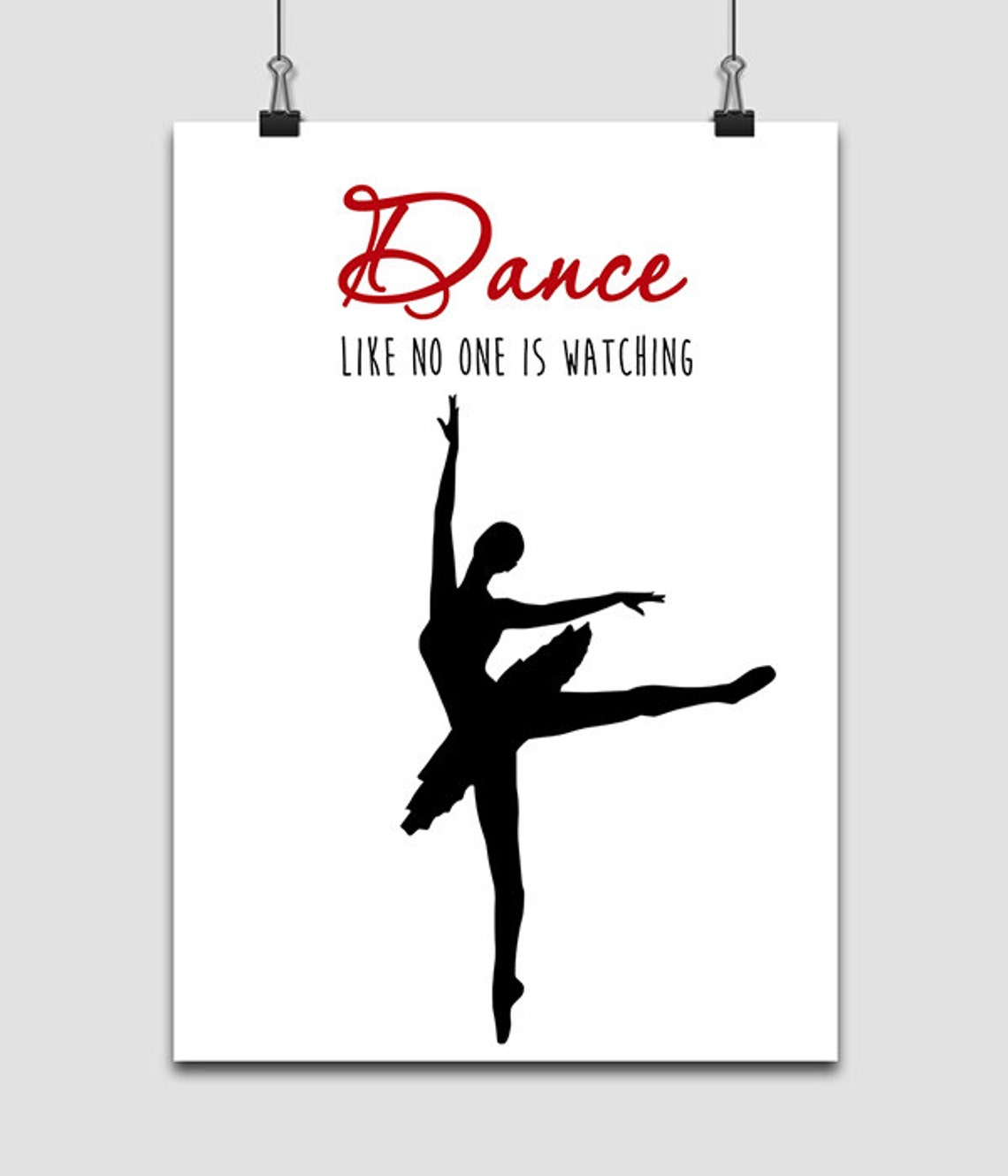 Dance Print Printable Wall Art Dancer Gift Ballerina | Etsy
