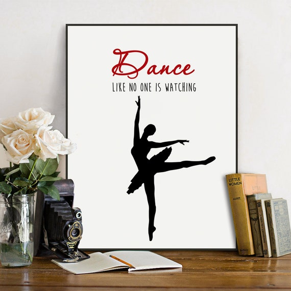 Dance Print Printable Wall Art Dancer Gift Ballerina | Etsy