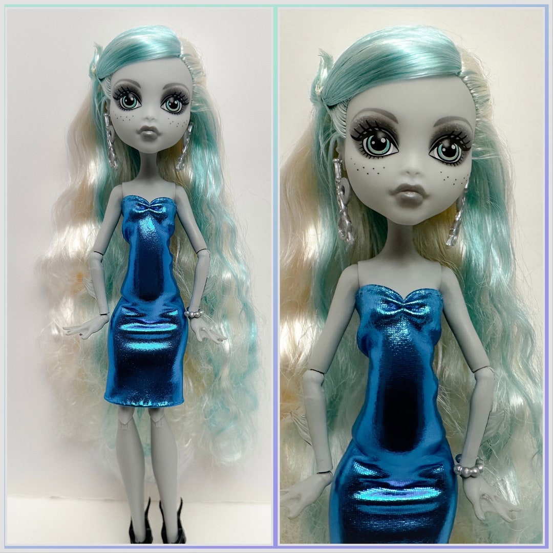 Aqua Blue Mini Dress Fits 11 Monster Doll - Etsy