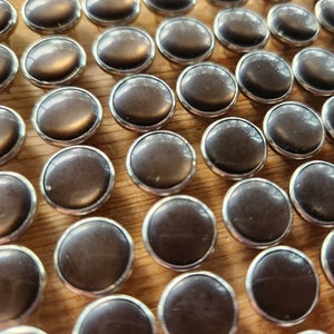 Bison Brown Pearl Snaps, 13 Snap Sets, 11.5 mm Brown Pearl Snap Fasteners, Western Shirt Snaps, Snap Buttons