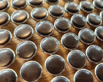 Bison Brown Pearl Snaps, 13 Snap Sets, 11.5 mm Brown Pearl Snap Fasteners, Western Shirt Snaps, Snap Buttons
