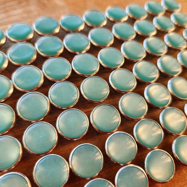 Sea Green Pearl Snaps, Pearl Snap Fasteners, 12 sets  snap sets, 11.5 mm Pearl Snaps, pearl snaps, western snaps