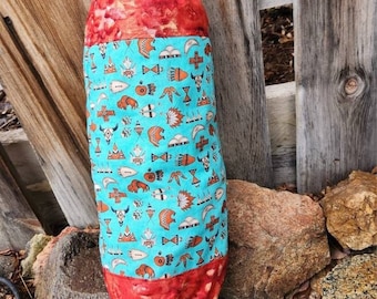 Southwest Grocery Bag Holder, Buffalo Plastic Bag Holder, Horse Shopping Bag Dispenser, Southwest Kitchen Decor, Tepee Bag, Aztec Bag