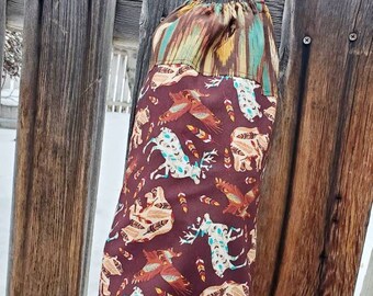 Wildlife Southwest Grocery Bag Holder, Aztec Plastic Bag Holder, Elk Shopping Bag Dispenser, Bear Kitchen Decor, Eagle Bag Housewarming Gift