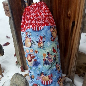 Plastic Bag Holder Winter Christmas Mandala Grocery Bag Holder D 並行輸入品 Xecvkr Christmas Gift Drawstring Bag Candy Organizer Holiday Party Fawn  themed Eco-Friendly Plastic Winter Season Easy Close 1 Pack  12.59x9.44x0.79in