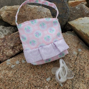 Baby&#39;s First Purse, Newborn Gift, Shower Gift, First Birthday Purse, One Year Old Purse, Tiny Pink Purse, fabric handmade purse