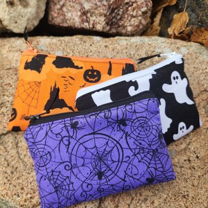 Halloween Change Purse, Cat Coin Purse, Witch Zipper Pouch, Spider Earbud Pouch, Kitty Zipper Wallet, Lunch Money pouch, Spooky card pouch image 12