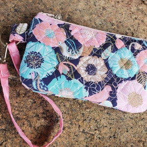 Pulsera acolchada, bolsa cosmética de pájaro, bolsa con cremallera de tela, organizador de bolsos, bolsa de lápiz, bolsa femenina, organizador escolar,