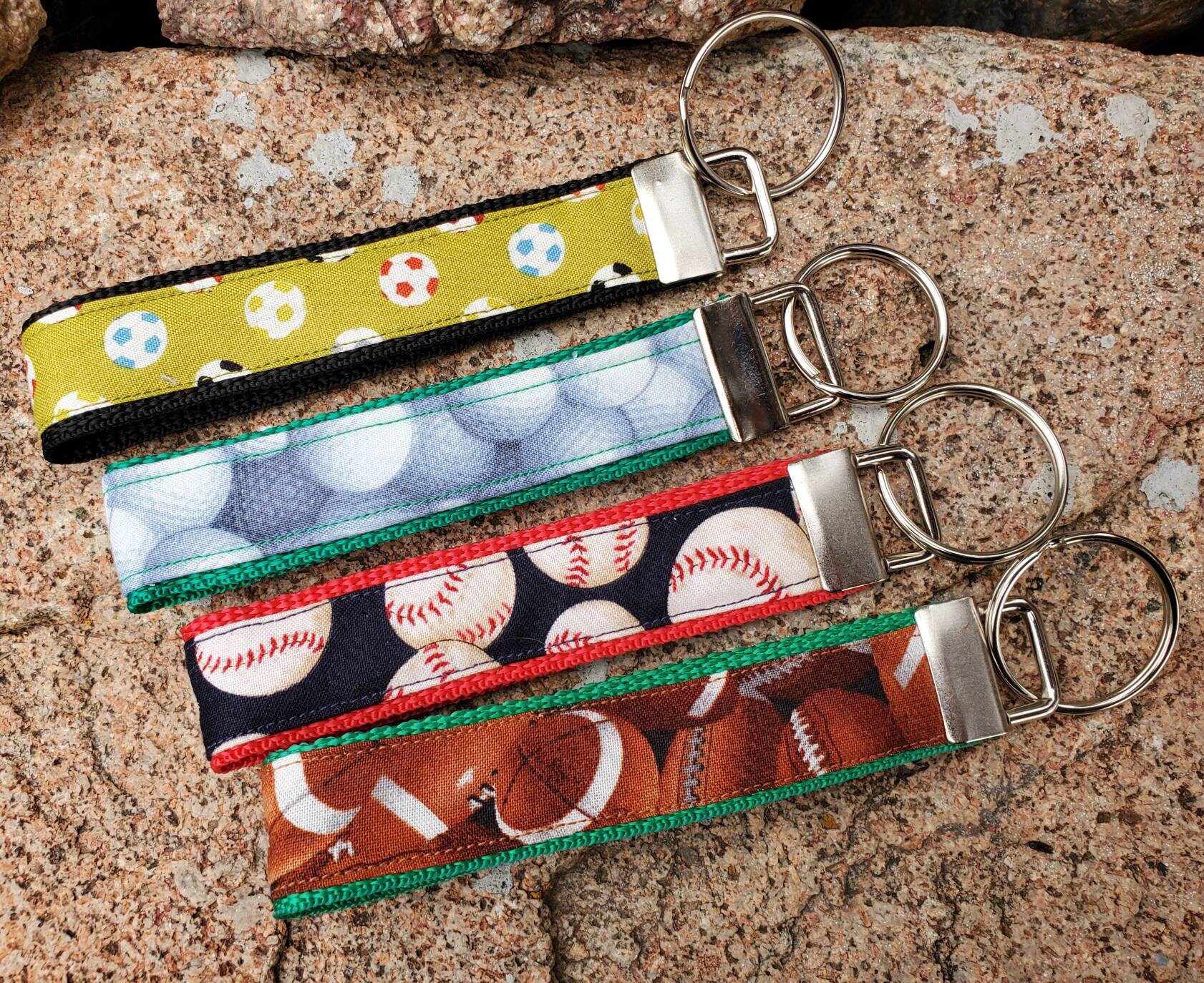 Sports Keychain Baseball Keychain Keychain Wristlet Etsy UK