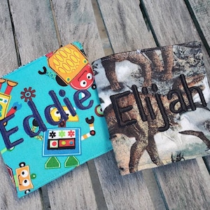 Personalized Wallet, First Wallet, Monster Wallet, Space Wallet, Rocket Wallet, Boys Bi-fold wallet